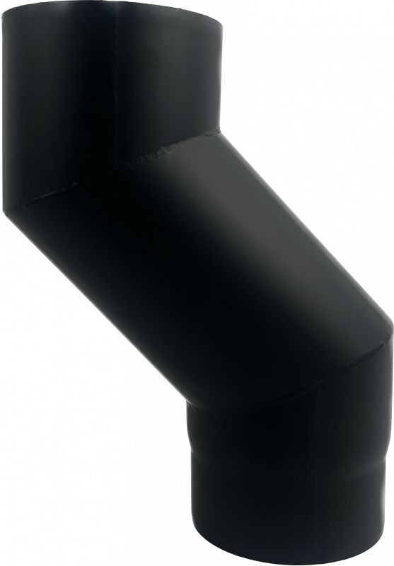 Kachelpijp dikwandig staal, diameter Ø125, S-bocht versleping 110mm