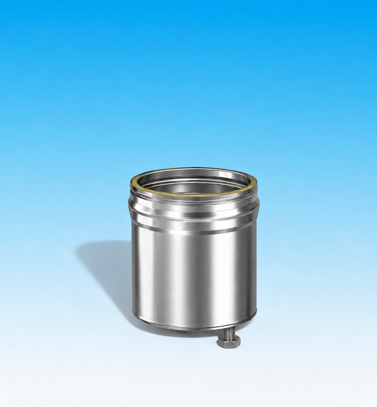 Concentrisch rookkanaal INOX, diameter Ø100-150, condensdop