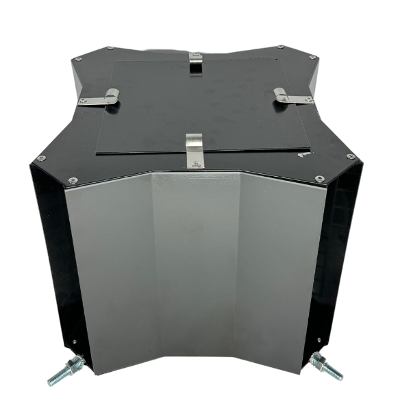 Firemate universele regenkap Ø120-Ø260mm, Aluzink zwart