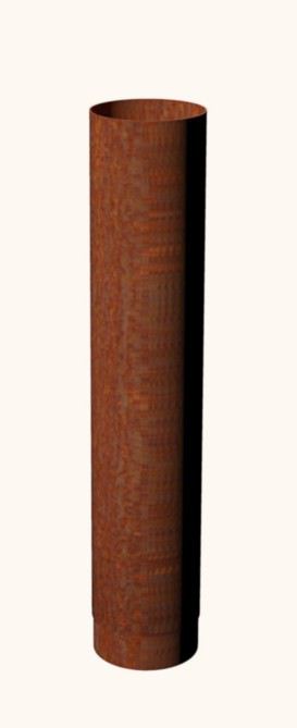 Kachelpijp Cortenstaal, diameter Ø150, 750mm pijp