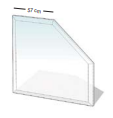 Vloerplaat 1100x1100mm glas 6mm