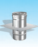 Concentrisch rookkanaal INOX, diameter Ø100-150, Topaansluiting