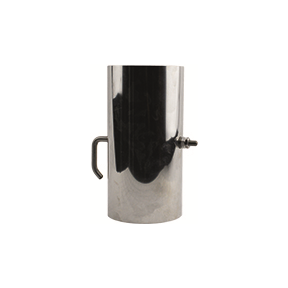 Enkelwandig rookkanaal 125mm met strakke gladde aansluiting 250mm pijp met klep