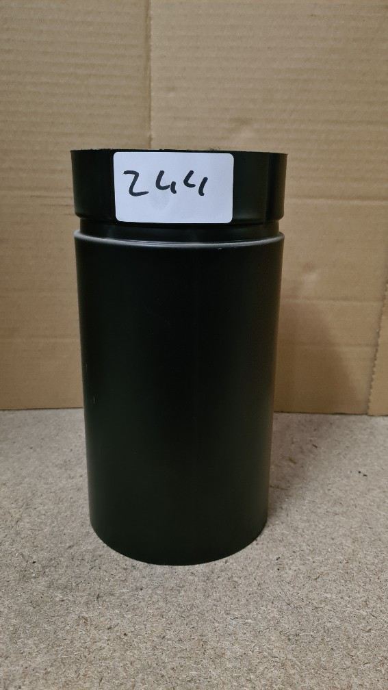 Enkelwandig rvs 130 250mm (zwart MBM).