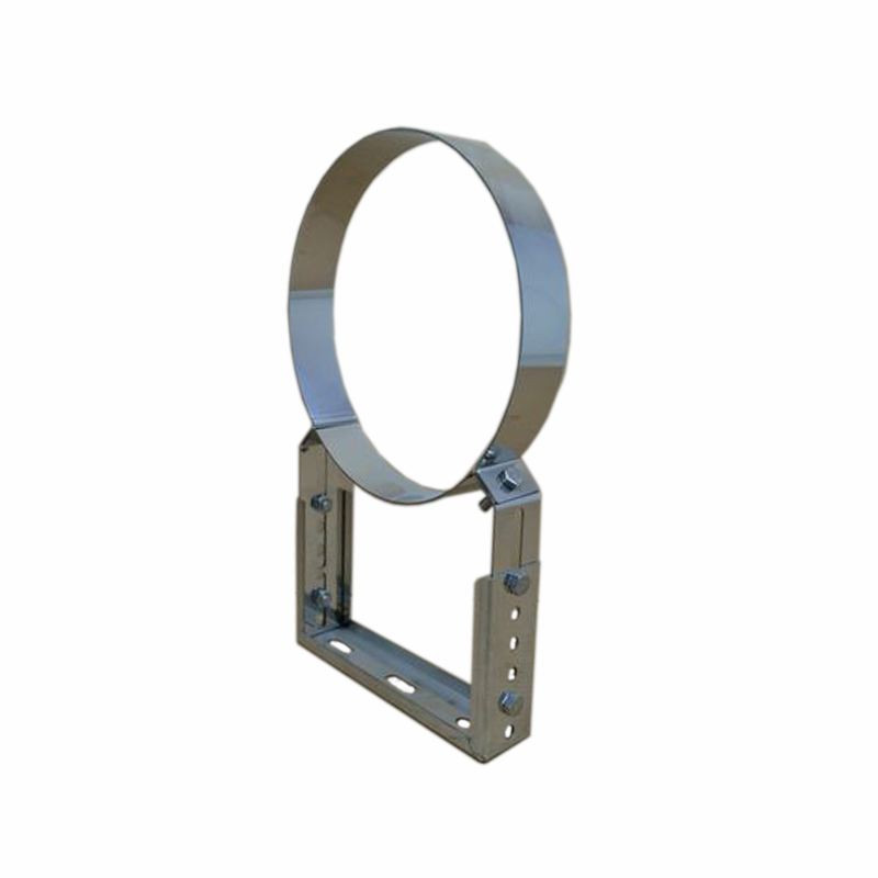 Verstelbare muurbeugel INOX Ø190mm (90-150mm)