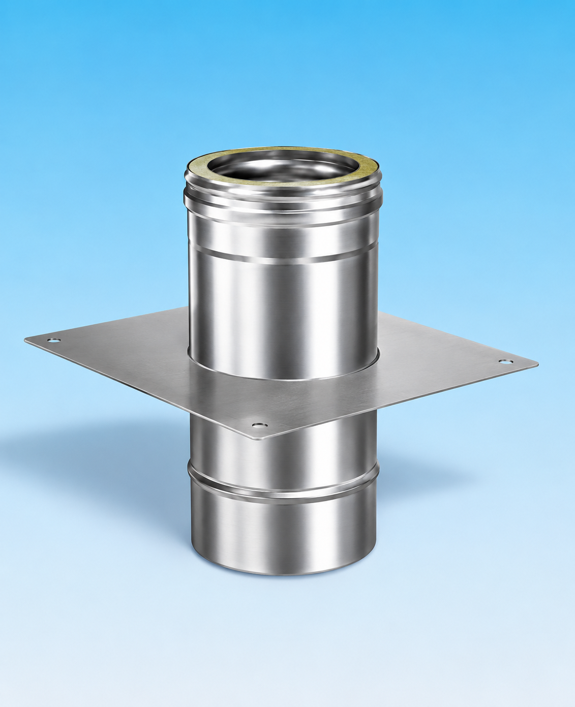 Concentrisch rookkanaal RVS, diameter Ø100-150, Topaansluiting