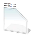 Vloerplaat 1100x1100mm glas 8mm