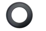 Kachelpijp zwart RVS, rozet, diameter Ø120