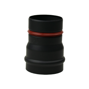Rookkanaal pellet kachel 80mm staal verloop 80mm-130mm