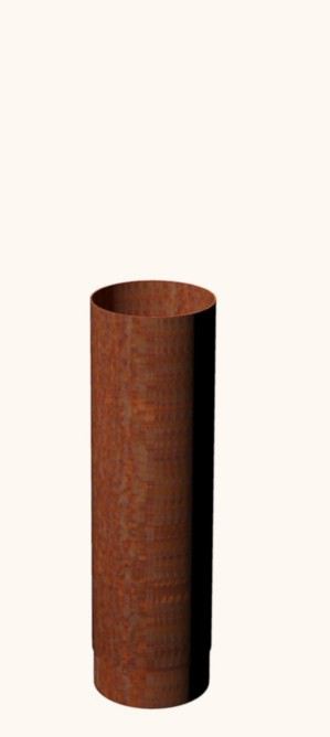 Kachelpijp Cortenstaal, diameter Ø150, 500mm pijp