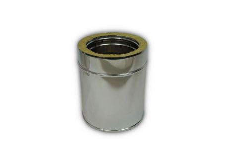 Dubbelwandig rookkanaal rvs, diameter ø600-650, 250mm pijp