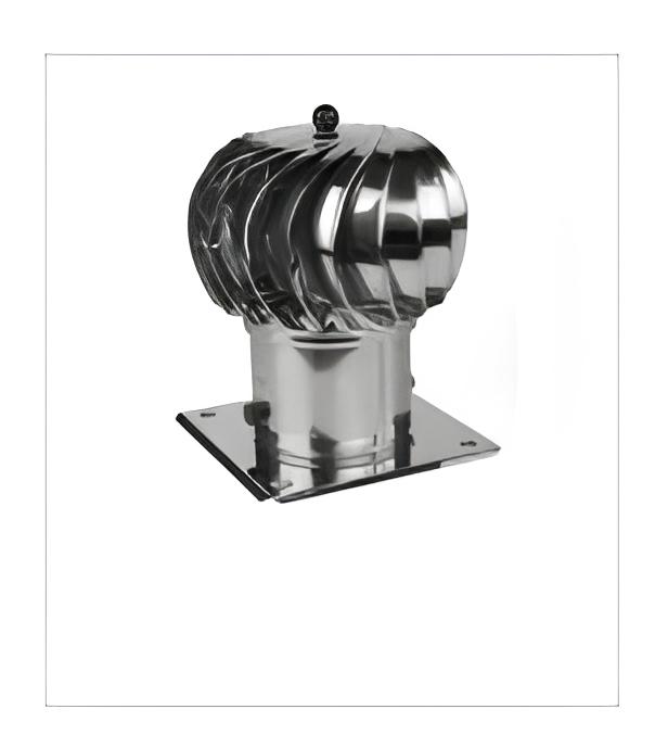 Enkelwandig RVS rookkanaal, aspiromatic met afdekplaat Ø100mm