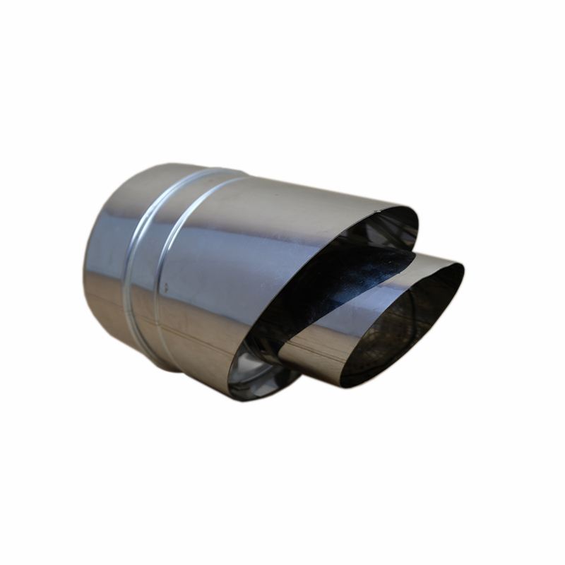 Concentrisch rookkanaal RVS, diameter Ø80-130, eenvoudig horizontaal eindstuk