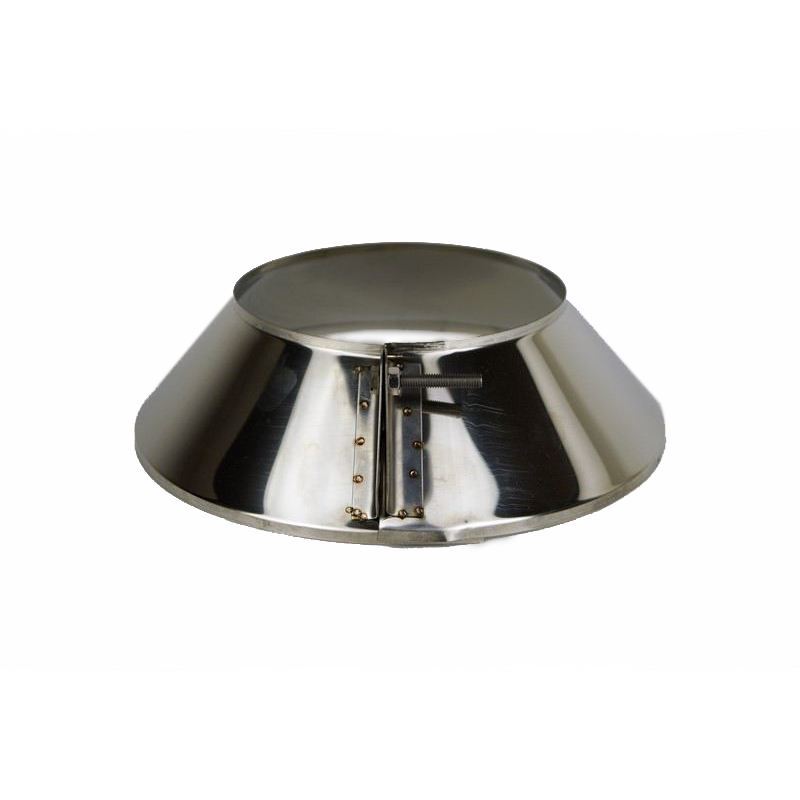 Rookkanaal rvs, stormkraag, diameter Ø450