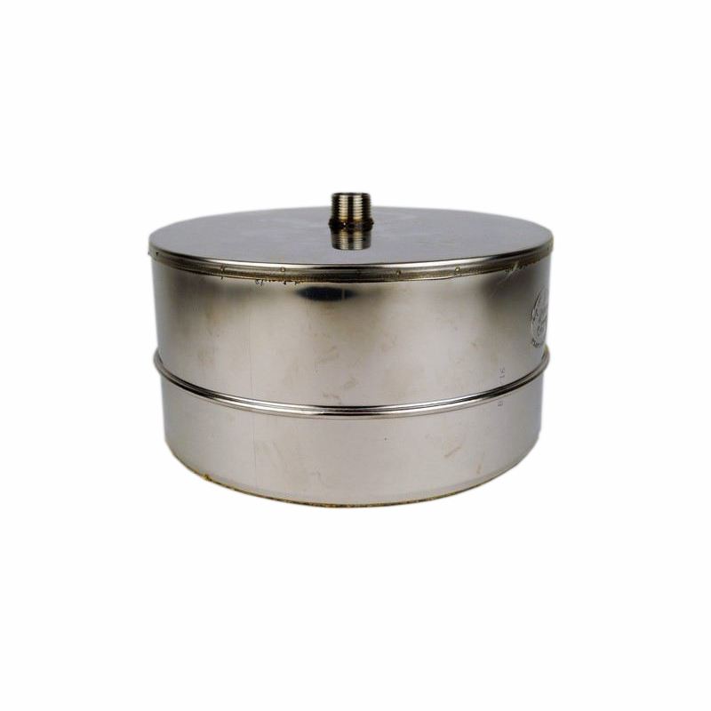 Dubbelwandig rookkanaal RVS, Deksel/condensafvoer, diameter Ø160-210