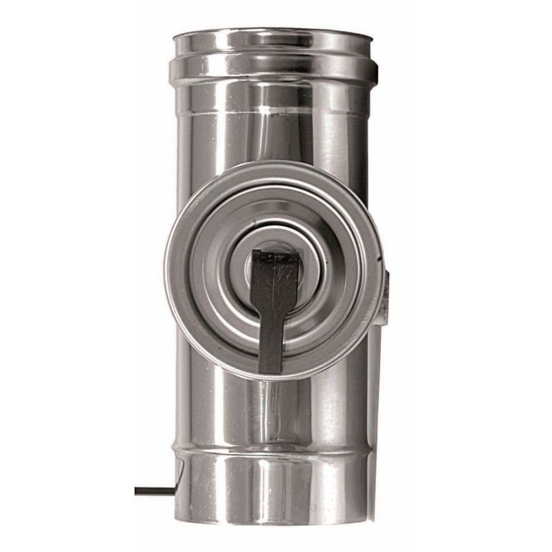 ENKELWANDIG ROOKKANAAL RVS, INSPECTIESECTIE 330MM, DIAMETER Ø500