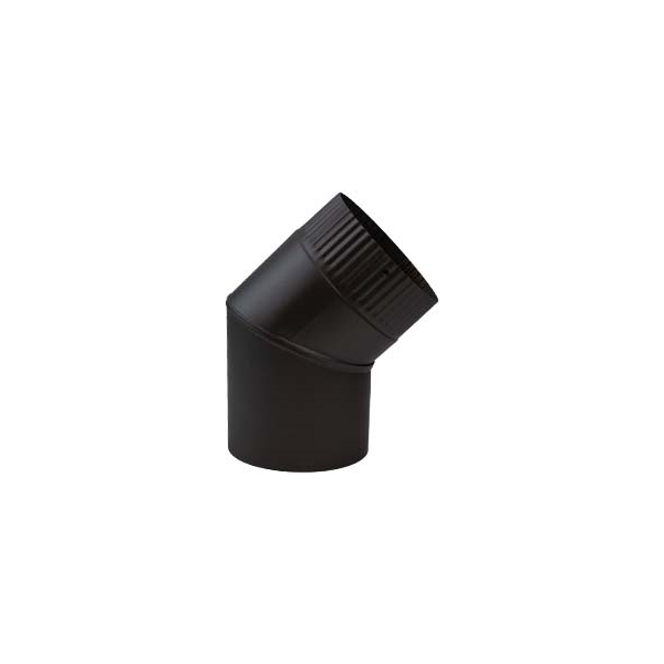 Kachelpijp antraciet RVS Premium Ø130mm 45 graden bocht