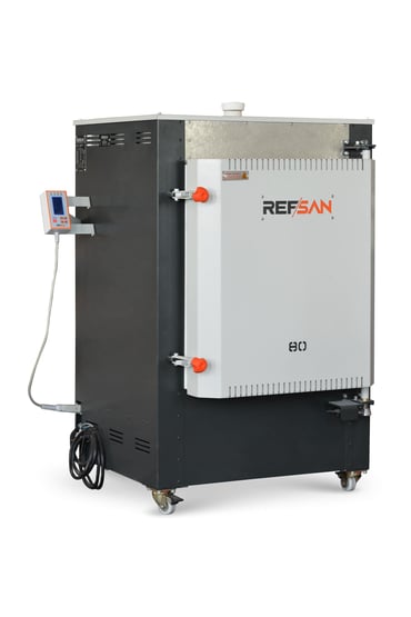 Refsan RS80 Voorlader Keramiekoven 80L, 1320C, 7-8kW, 230V/400V