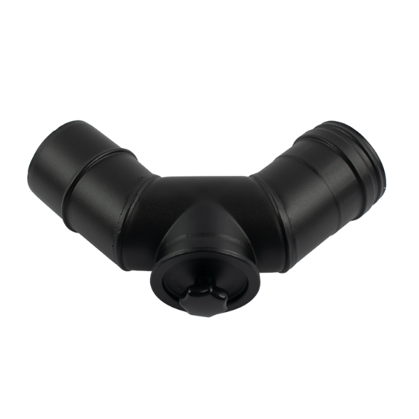 Pelletkachel rookkanaal zwart RVS, Ø80mm premium line, 90° bocht met inspectieluik