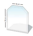 Vloerplaat 1200x1000mm glas 8mm