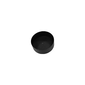 Kachelpijp dikwandig staal antraciet, diameter Ø150, condensdop