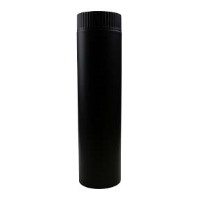 Kachelpijp zwart RVS Premium Ø125mm 500mm pijp