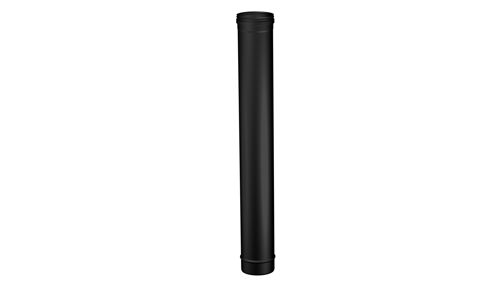 Pelletkachel rookkanaal zwart RVS, Ø80mm premium line, 2000mm pijp