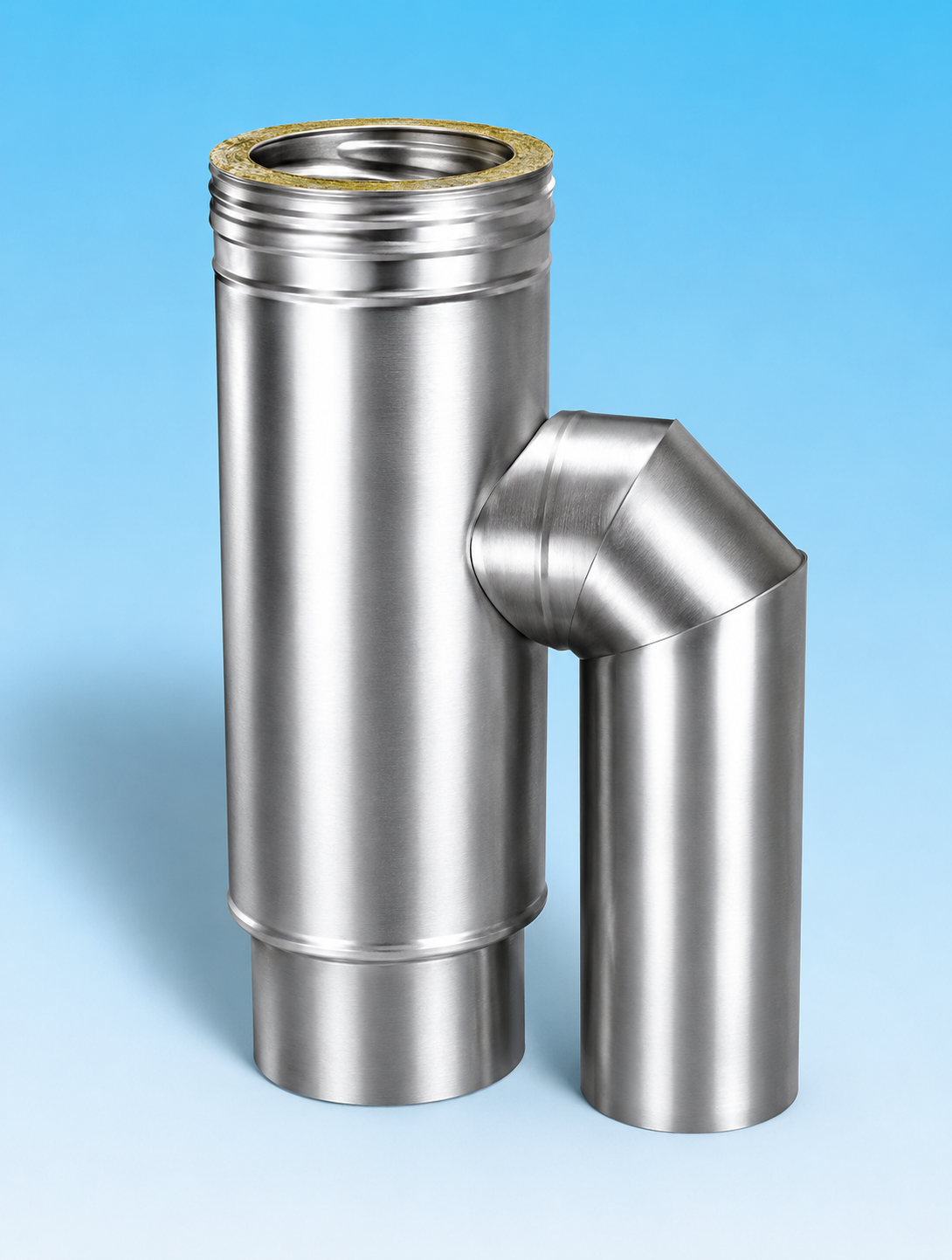 Concentrisch rookkanaal RVS, diameter Ø130-200, adapter
