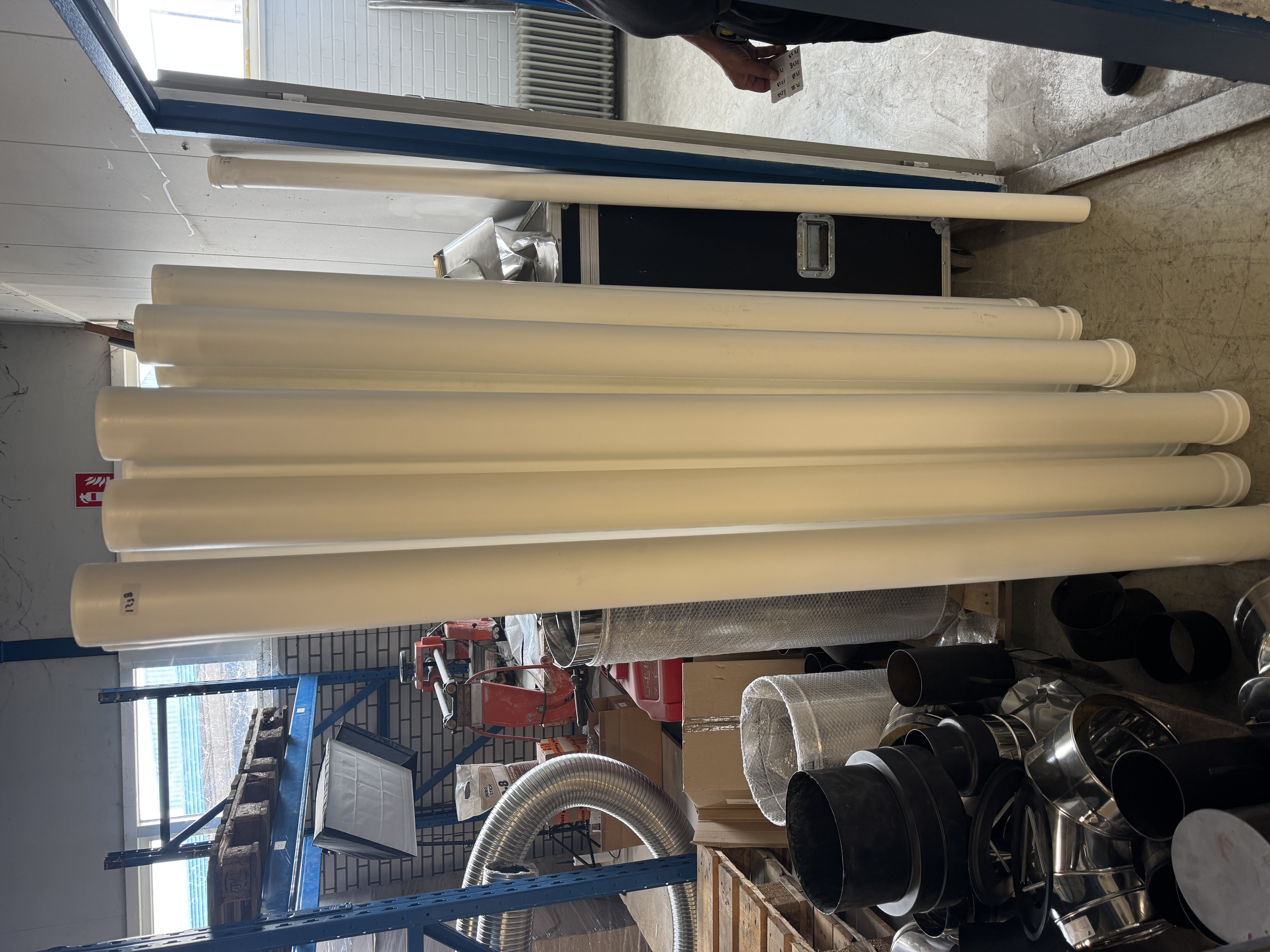 Outlet kunststof rookkanaal ø100 2000mm pijp
