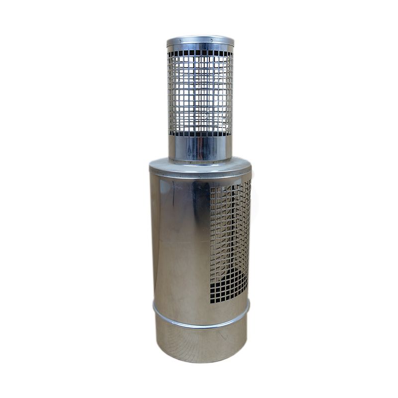 Concentrisch rookkanaal RVS, diameter Ø130-200, horizontaal eindstuk