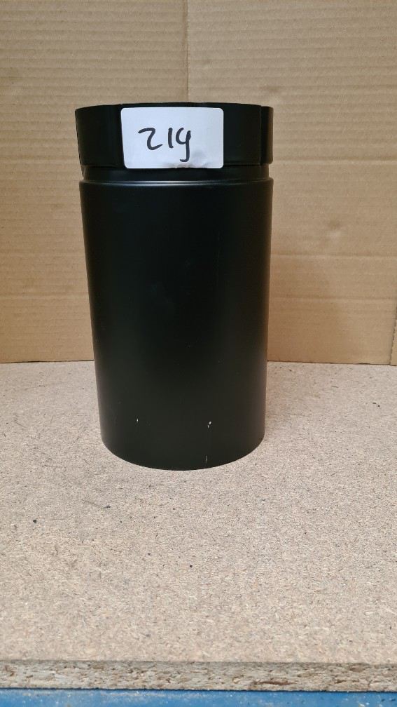 Enkelwandig rvs 140 250mm (zwart MBM).