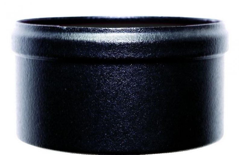 Condensatie cap zwart metaal, diameter Ø80mm.