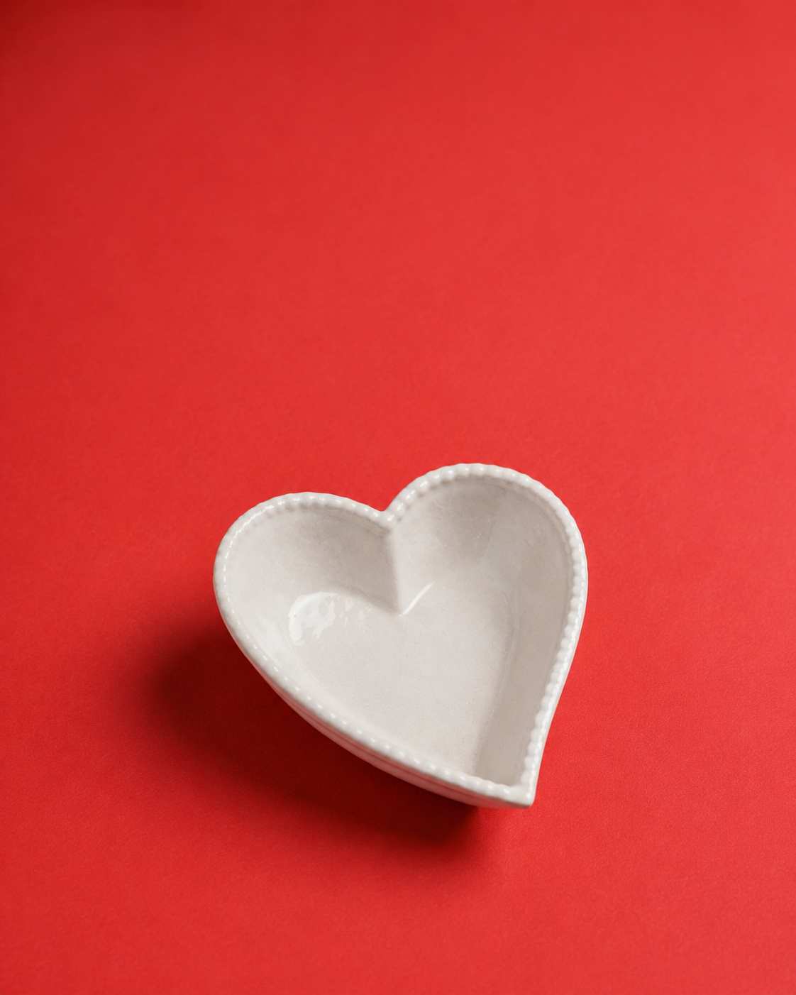Hartvormig snackschaaltje van biscuit steengoed - 14 cm Heart