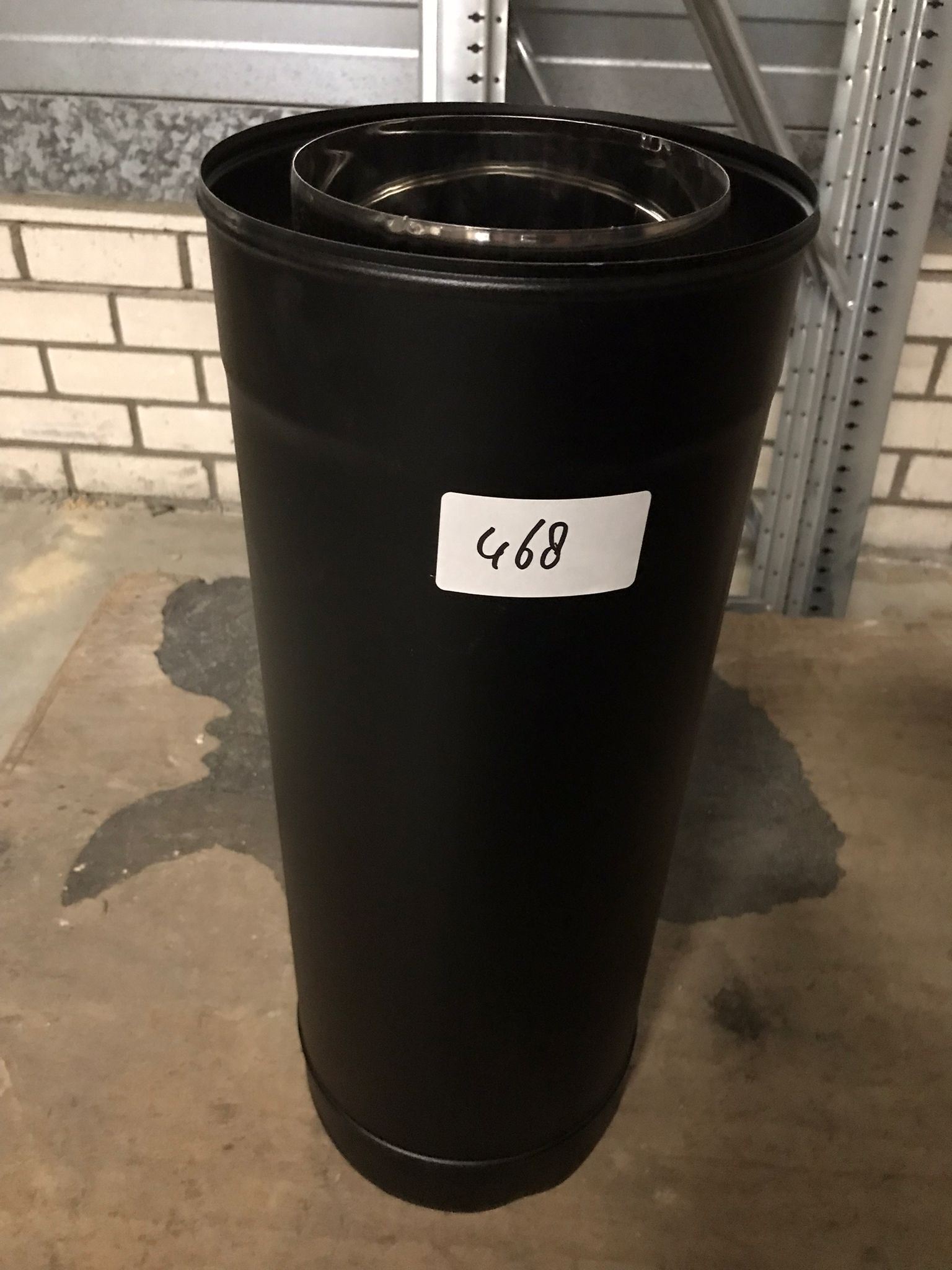 Dubbelwandig Ø140/190 zwart 500mm pijp
