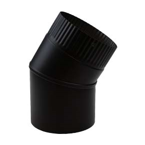 Kachelpijp zwart RVS Premium Ø130mm 30 graden bocht