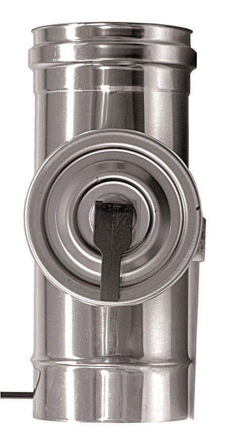 Enkelwandig rookkanaal RVS, met inspectie element, diameter Ø100