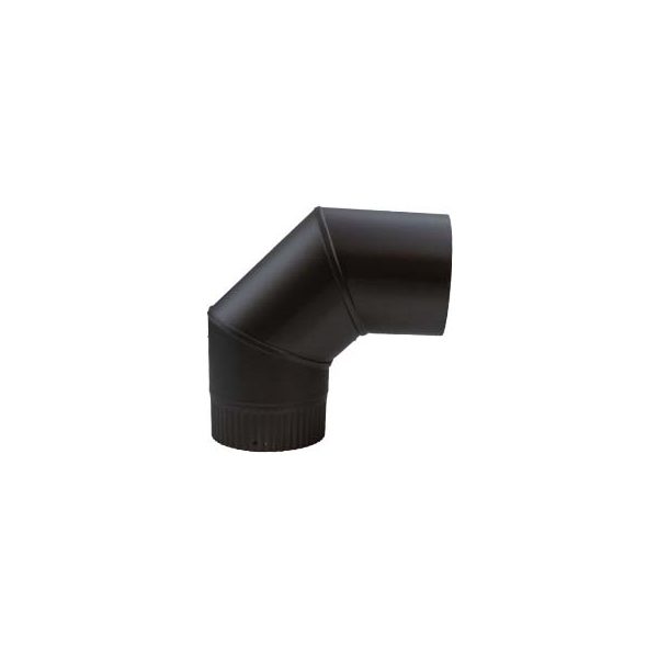 Kachelpijp antraciet RVS Premium Ø130mm 90 graden bocht