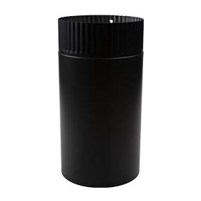 Kachelpijp zwart RVS Premium Ø130mm 250mm pijp