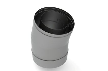 Dru Bocht RVS Ø150/100 15°, gesegmenteerd