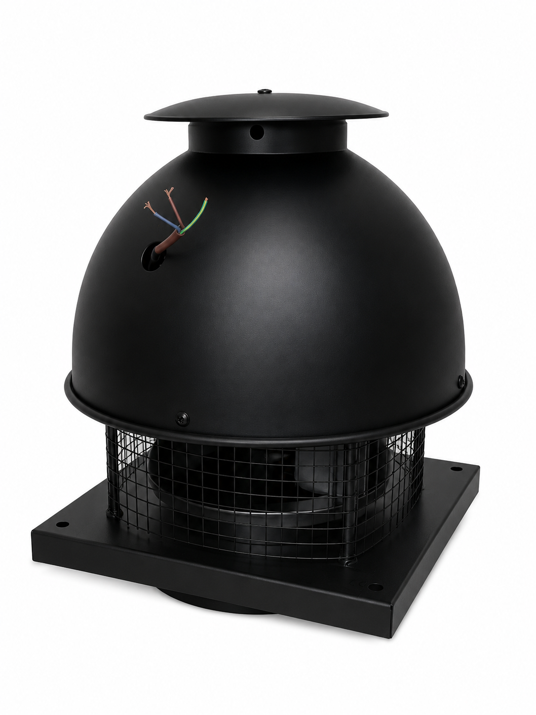 Elektrische rookgasventilator met regelunit (aanpasbare aansluiting)